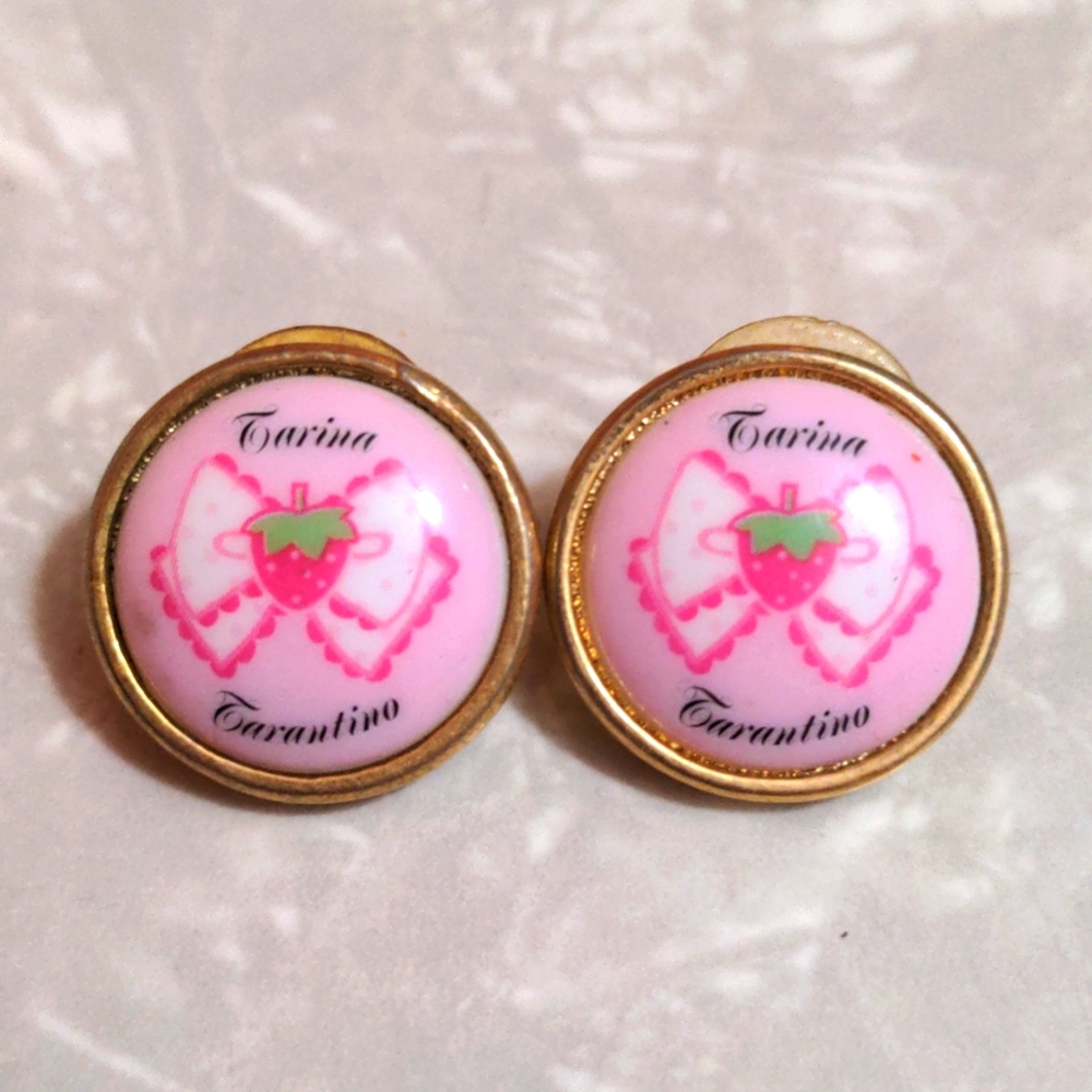 Yarina Tarantino stud earrings strawberry